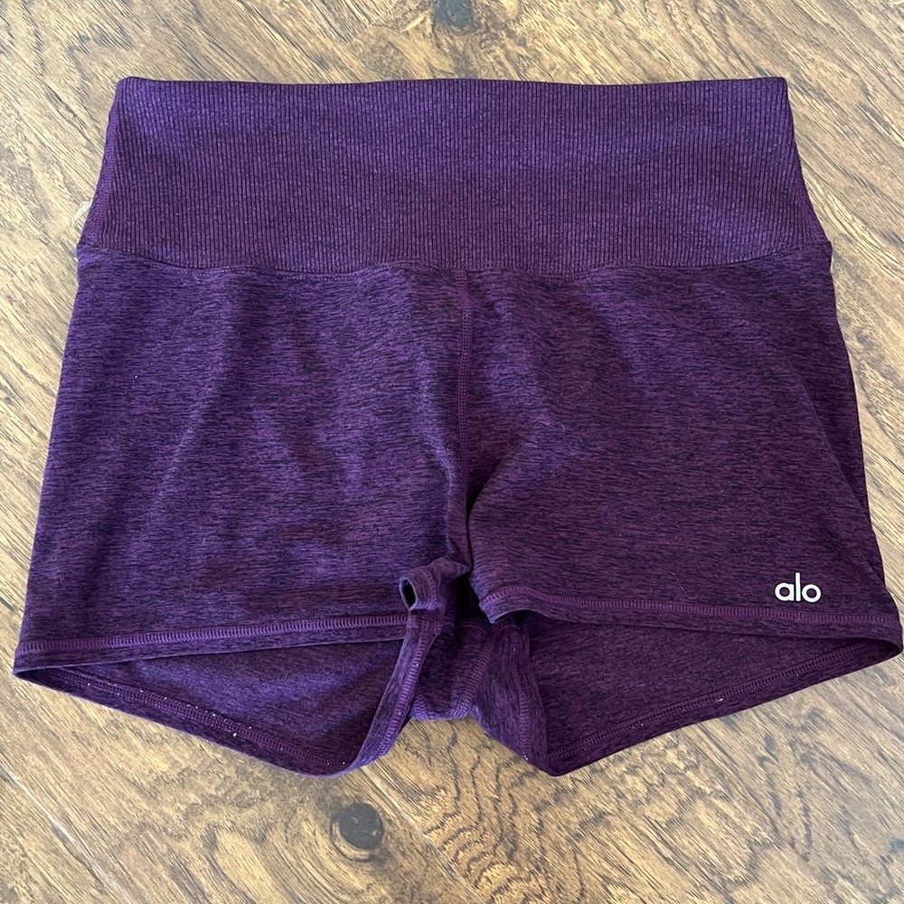Alo purple heather shorts sz L